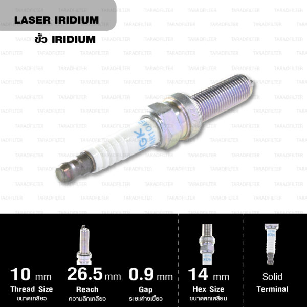 NGK หัวเทียน LASER IRIDIUM [ SILMAR10A9S ] - Made in Japan