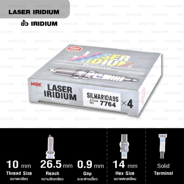 NGK หัวเทียน LASER IRIDIUM [ SILMAR10A9S ] - Made in Japan