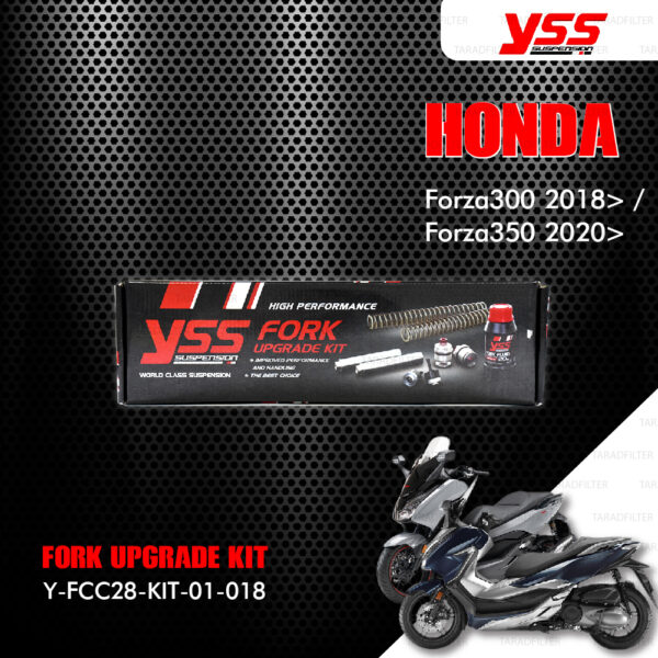 YSS ชุดโช๊คหน้า FORK UPGRADE KIT อัพเกรด HONDA FORZA 300 ปี 2018 ขึ้นไป 【 Y-FCC28-KIT-01-018 】