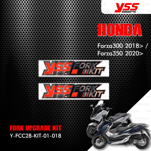 YSS ชุดโช๊คหน้า FORK UPGRADE KIT อัพเกรด HONDA FORZA 300 ปี 2018 ขึ้นไป 【 Y-FCC28-KIT-01-018 】