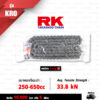 RK TAKASAGO CHAIN โซ่มอเตอร์ไซค์ รุ่น KRO2 O-Ring ขนาด 520-120 ข้อ ข้อต่อหมุดย้ำ สีเหล็กติดรถ [520-120 KRO2 O-RING STD]