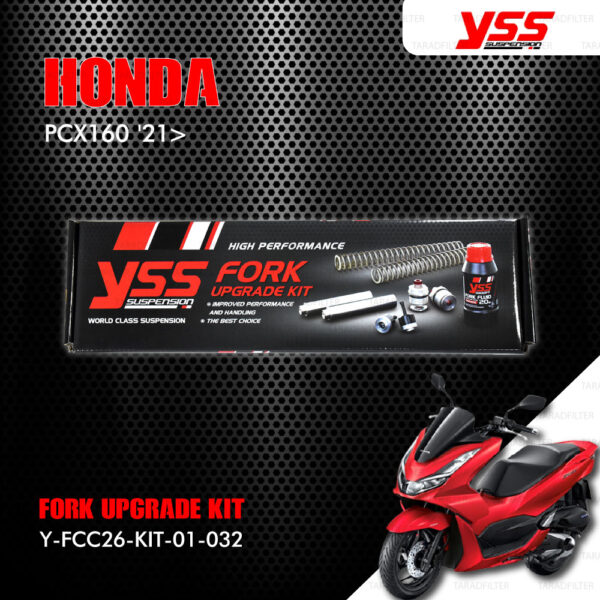 YSS ชุดโช๊คหน้า FORK UPGRADE KIT อัพเกรด Honda PCX 160 ปี 2021 ขึ้นไป 【 Y-FCC26-KIT-01-032 】