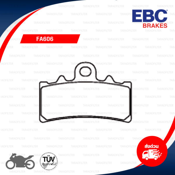 EBC ผ้าเบรกหน้ารุ่น Organic ใช้สำหรับรถ C400 X / G310 R / G310 GS / Duke200 '12-'15 / Duke390 '13-'20 [F] [ FA606 ]