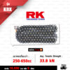 RK TAKASAGO CHAIN โซ่มอเตอร์ไซค์ [ รุ่น 520KRX ] RX-Ring ขนาด 520-120 ข้อ ข้อต่อหมุดย้ำ สีดำหมุดทอง (BLACK SCALE) [520-120 520KRX RX-RING BLACK SCALE]