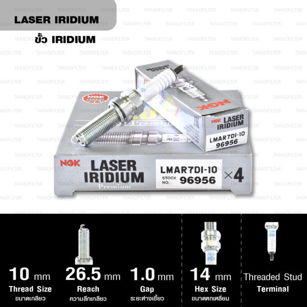 NGK หัวเทียน LASER IRIDIUM [ LKAR9BI-10 ] - Made in Japan