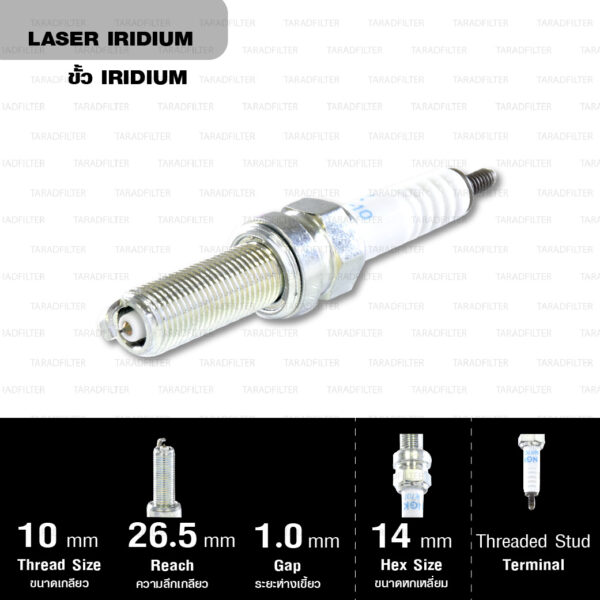 NGK หัวเทียน LASER IRIDIUM [ LKAR9BI-10 ] - Made in Japan