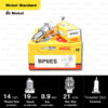 หัวเทียน NGK รุ่น NICKEL STANDARD ขั้ว NICKEL【 BP8ES 】ใช้สำหรับ JR120, S, ZR120, Tiara120, RX-Z, VR150 / RGV-S, SSS, Akira, Flash, Cool / KR150R, SP, Victor, Leo Star (AS120)