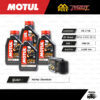 FULL RAZER ชุดถ่ายน้ำมันเครื่องสังเคราะห์แท้ MOTUL H-TECH 100 4T [ 10w-50 ] กรองน้ำมันเครื่องสีดำ ใช้สำหรับ มอเตอร์ไซค์ Harley Davidson