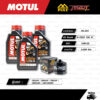 FULL RAZER ชุดถ่ายน้ำมันเครื่องสังเคราะห์แท้ MOTUL H-TECH 100 4T [ 10w-50 ] ใช้สำหรับ มอเตอร์ไซค์ Honda CB500X / CBR500 / CB650F / CBR650R / CBR1000RR