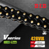 D.I.D โซ่ดี.ไอ.ดี รุ่น V-SERIES 428 VIX สีดำหมุดทอง มี T-RING [ DID 428 VIX ]