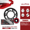 ALPHA SPROCKET ชุดเปลี่ยนโซ่-สเตอร์ โซ่ ZX-ring สีเหล็กติดรถ ใช้สำหรับ Triumph 900 BONNEVILLE T100 ('17-'21) / STREET TWIN 900 ('16-'21) / 900 Street Scrambler ('16-'21) [17/41]