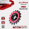 ALPHA SPROCKET สเตอร์หน้า 16 ฟัน (มียางรอง) ใช้สำหรับมอเตอร์ไซค์ Honda CB650F / CBR650F / CB650R / Africa Twin 1000 CRF1000L [ APF1505.16RB ]