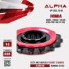 ALPHA SPROCKET สเตอร์หน้า 16 ฟัน (มียางรอง) ใช้สำหรับมอเตอร์ไซค์ Honda CB650F / CBR650F / CB650R / Africa Twin 1000 CRF1000L [ APF1505.16RB ]