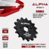 ALPHA SPROCKET สเตอร์หน้า 15 ฟัน (420) ใช้สำหรับ Honda Wave110i / Wave125i / MSX / New MSX/ New Grom / Dream Supercub [ APF0304.15 ]