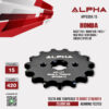 ALPHA SPROCKET สเตอร์หน้า 15 ฟัน (420) ใช้สำหรับ Honda Wave110i / Wave125i / MSX / New MSX/ New Grom / Dream Supercub [ APF0304.15 ]