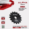 ALPHA SPROCKET สเตอร์หน้า 16 ฟัน (420) ใช้สำหรับ Honda Wave110i / Wave125i / MSX / New MSX/ New Grom / Dream Supercub [ APF0304.16 ]