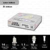NGK หัวเทียน LASER IRIDIUM IZFR6F-11 ใช้สำหรับ Kawasaki Vulcan VN2000 , Jeep Grand Cherokee '99-'04 , Chevrolet Aveo '09-'11 (1 หัว)