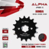 ALPHA SPROCKET สเตอร์หน้า 16 ฟัน (428) ใช้สำหรับมอเตอร์ไซค์ Honda CBR150i / CBR150R / CB150R [ APF0801.16 ]