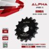 ALPHA SPROCKET สเตอร์หน้า 16 ฟัน (428) ใช้สำหรับมอเตอร์ไซค์ Honda CBR150i / CBR150R / CB150R [ APF0801.16 ]