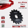 ALPHA SPROCKET สเตอร์หน้า 16 ฟัน (428) ใช้สำหรับมอเตอร์ไซค์ Honda CBR150i / CBR150R / CB150R [ APF0801.16 ]