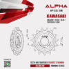 ALPHA SPROCKET สเตอร์หน้า 15 ฟัน (520) มียางซับเสียง ใช้สำหรับมอเตอร์ไซค์ Kawasaki Ninja650 / Er-6n / Er-6f / Versys650 / Z650 [ APF1333.15RB ]