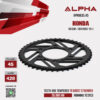 ALPHA SPROCKET สเตอร์หลัง 45 ฟัน (428) สีดำ ใช้สำหรับมอเตอร์ไซค์ Honda CB150R / CBR150R ('19>) [ APR0635.45 ]