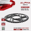 ALPHA SPROCKET สเตอร์หลัง 46 ฟัน (520) สีดำ ใช้สำหรับมอเตอร์ไซค์ Kawasaki Ninja650 / Er6n / Er6f / Versys650 / Z650 / Z800 [ APR0814.46 ]