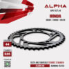 ALPHA SPROCKET สเตอร์หลัง 44 ฟัน (525) สีดำ ใช้สำหรับมอเตอร์ไซค์ Honda CB650F / CBR650F / CB650R [ APR1127.44 ]