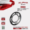 ALPHA SPROCKET สเตอร์หลัง 41 ฟัน (520) สีดำ ใช้สำหรับมอเตอร์ไซค์ Honda CB500X ('13-'18) / CBR500R ('13-'21) / CB500F ('13-'21) / 750 X-Adv / NC700 / NC750 [ APR1128.41 ]