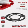 ALPHA SPROCKET สเตอร์หลัง 43 ฟัน (520) สีดำ ใช้สำหรับมอเตอร์ไซค์ Honda CB500X ('13-'18) / CBR500R ('13-'21) / CB500F ('13-'21) / 750 X-Adv / NC700 / NC750 [ APR1128.43 ]