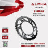 ALPHA SPROCKET สเตอร์หลัง 49 ฟัน (428) สีดำ ใช้สำหรับมอเตอร์ไซค์ Yamaha YZF-R15 ('17-'22) / MT-15 ('18-'22) / XSR155 [ APR1140.49 ]