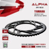 ALPHA SPROCKET สเตอร์หลัง 54 ฟัน (428) สีดำ ใช้สำหรับมอเตอร์ไซค์ Yamaha YZF-R15 ('17-'22) / MT-15 ('18-'22) / XSR155 [ APR1140.54 ]