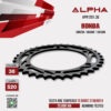 ALPHA SPROCKET สเตอร์หลัง 36 ฟัน (520) สีดำ ใช้สำหรับมอเตอร์ไซค์ Honda CBR250 / CB300F / CBR300 [ APR1201.36 ]