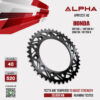 ALPHA SPROCKET สเตอร์หลัง 40 ฟัน (520) สีดำ ใช้สำหรับมอเตอร์ไซค์ Honda CRF250 L / CRF250 M / CRM250 / CRF250 R [ APR1237.40 ]