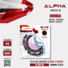 ALPHA SPROCKET สเตอร์หลัง 43 ฟัน (520) สีดำ ใช้สำหรับมอเตอร์ไซค์ Honda CRF250 L / CRF250 M / CRM250 / CRF250 R [ APR1237.43 ]