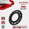 ALPHA SPROCKET สเตอร์หลัง 45 ฟัน (520) สีดำ ใช้สำหรับมอเตอร์ไซค์ Honda CRF250 L / CRF250 M / CRM250 / CRF250 R [ APR1237.45 ]