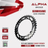 ALPHA SPROCKET สเตอร์หลัง 39 ฟัน (520) สีดำ ใช้สำหรับมอเตอร์ไซค์ Kawasaki KLX250 / D-tracker250 [ APR1316.39 ]