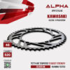 ALPHA SPROCKET สเตอร์หลัง 48 ฟัน (520) สีดำ ใช้สำหรับมอเตอร์ไซค์ Kawasaki KLX250 / D-tracker250 [ APR1316.48 ]