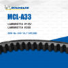 MICHELIN สายพานสำหรับสกู๊ตเตอร์ LAMBRETTA V125 / V200 [ MCL-A33 ] ใช้แทน 818*19.7*28T/28D