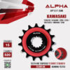 ALPHA SPROCKET สเตอร์หน้า 15 ฟัน มียาง ใช้สำหรับ Kawasaki Ninja250 / Ninja300 / Z250 / Z300 / Versys300 / Ninja400 / Z400 [ APF1317.15RB ]