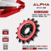 ALPHA SPROCKET สเตอร์หน้า 15 ฟัน มียาง ใช้สำหรับ Kawasaki Ninja250 / Ninja300 / Z250 / Z300 / Versys300 / Ninja400 / Z400 [ APF1317.15RB ]