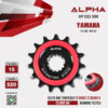 ALPHA SPROCKET สเตอร์หน้า 15 ฟัน มียาง ใช้สำหรับ Yamaha YZF-R3 / MT-03 [ APF1333.15RB ]