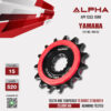 ALPHA SPROCKET สเตอร์หน้า 15 ฟัน มียาง ใช้สำหรับ Yamaha YZF-R3 / MT-03 [ APF1333.15RB ]