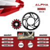 ALPHA SPROCKET ชุดโซ่สเตอร์ โซ่ EK SRO6 สีเหล็ก เปลี่ยน HONDA Rebel300 / CMX300 [14/36]