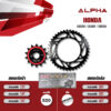 ALPHA SPROCKET ชุดโซ่-สเตอร์ โซ่ D.I.D 520 VR สีเหล็ก เปลี่ยน HONDA CBR250 / CB300F / CBR300