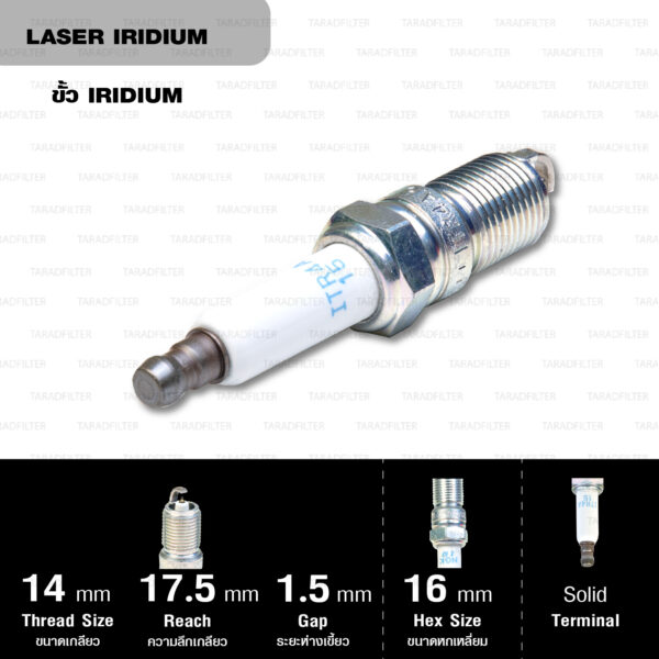 NGK หัวเทียน LASER IRIDIUM 【 ITR4A15 】