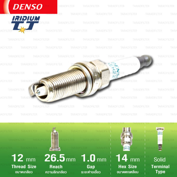 DENSO หัวเทียน รุ่น IRIDIUM TT 【 IXEH22TT 】