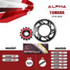 ALPHA ชุดโซ่สเตอร์ เปลี่ยน Yamaha YZF-R3 / MT-03 โซ่ JOMTHAI X-ring สีเหล็ก [14/43]