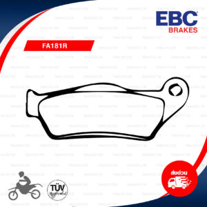 EBC ผ้าเบรก รุ่น Off road Sintered ใช้สำหรับรถมอเตอร์ไซค์ KTM EXC-F 250 '06-'22 / EXC-F 350 Six Days '12-'22 [ FA181R ]