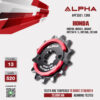 ALPHA SPROCKET สเตอร์หน้า 13 ฟัน (520) มียาง ใช้สำหรับ Honda CBR250, CBR300 , CB300F , CRF250 M / L, CRF300L, CB300R [ APF3501.13RB ]